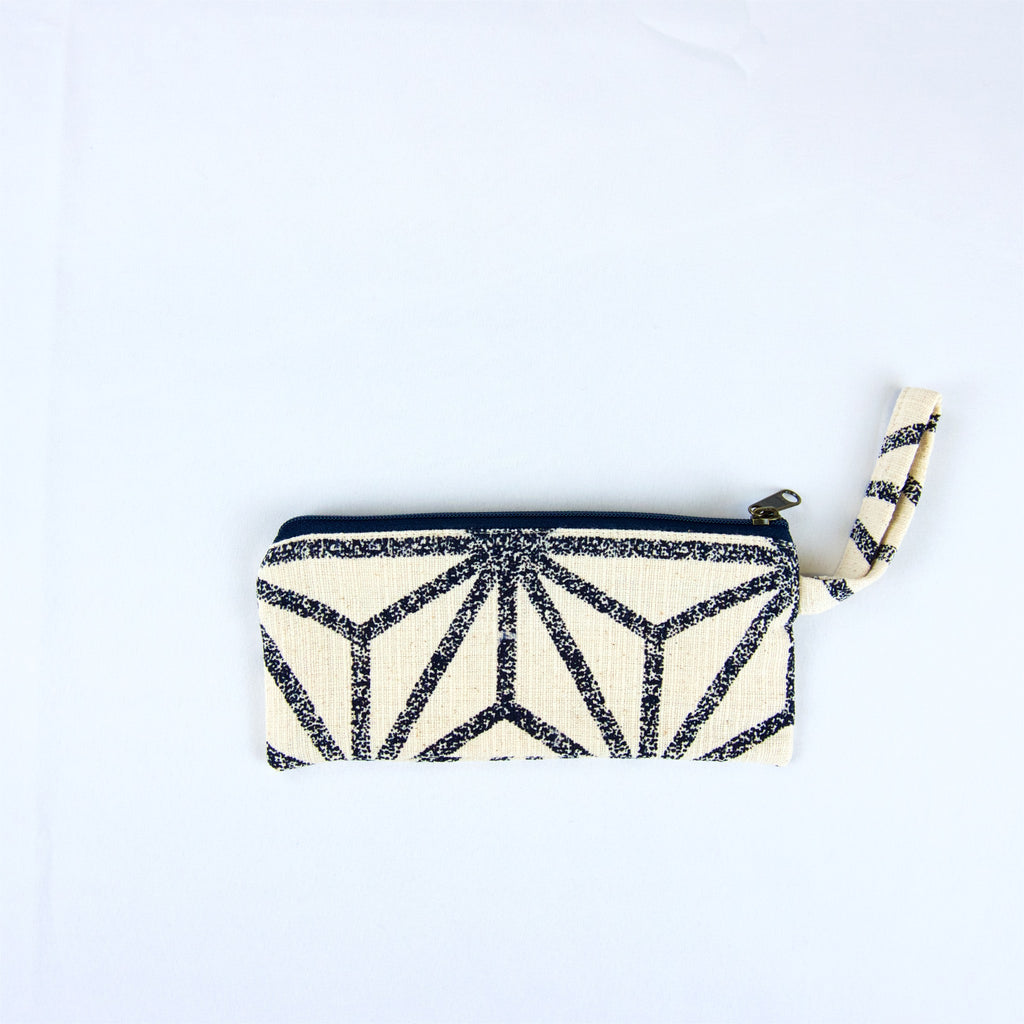 Cotton Pouch | Medium - coin purse, ethnic, handmade, Indigo, medium size, organizer, pouch, print, wallet - Wander Emporium