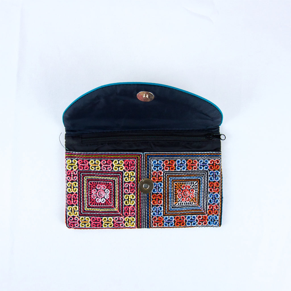 Envelop -Style Pouch | Medium - chinese, coin purse, embroidered, envelop, ethnic, handmade, medium size, organizer, pouch, print, wallet - Wander Emporium