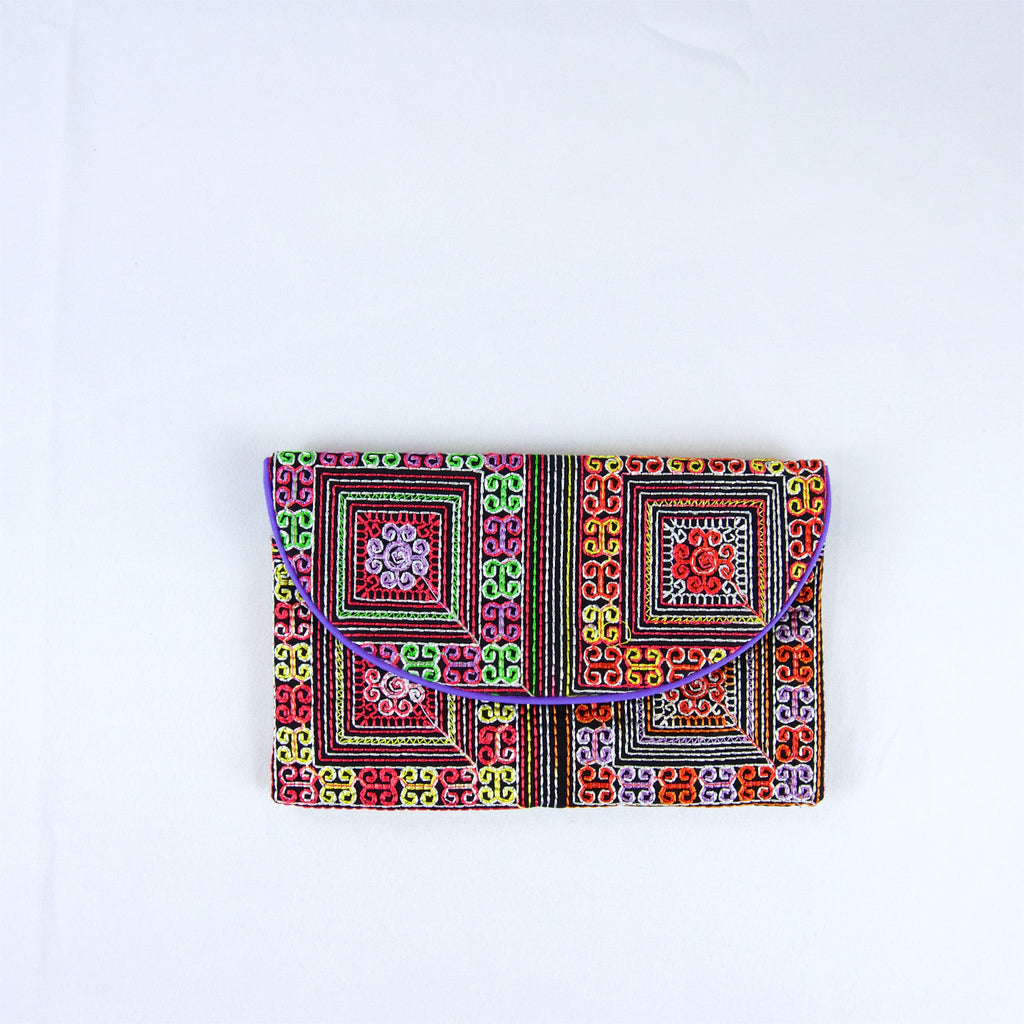 Envelop -Style Pouch | Medium - chinese, coin purse, embroidered, envelop, ethnic, handmade, medium size, organizer, pouch, print, wallet - Wander Emporium