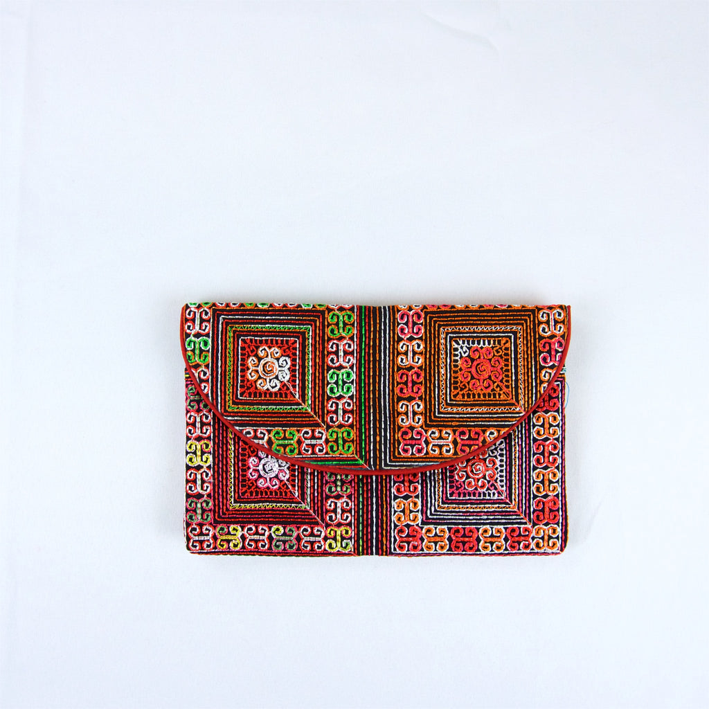 Envelop -Style Pouch | Medium - chinese, coin purse, embroidered, envelop, ethnic, handmade, medium size, organizer, pouch, print, wallet - Wander Emporium