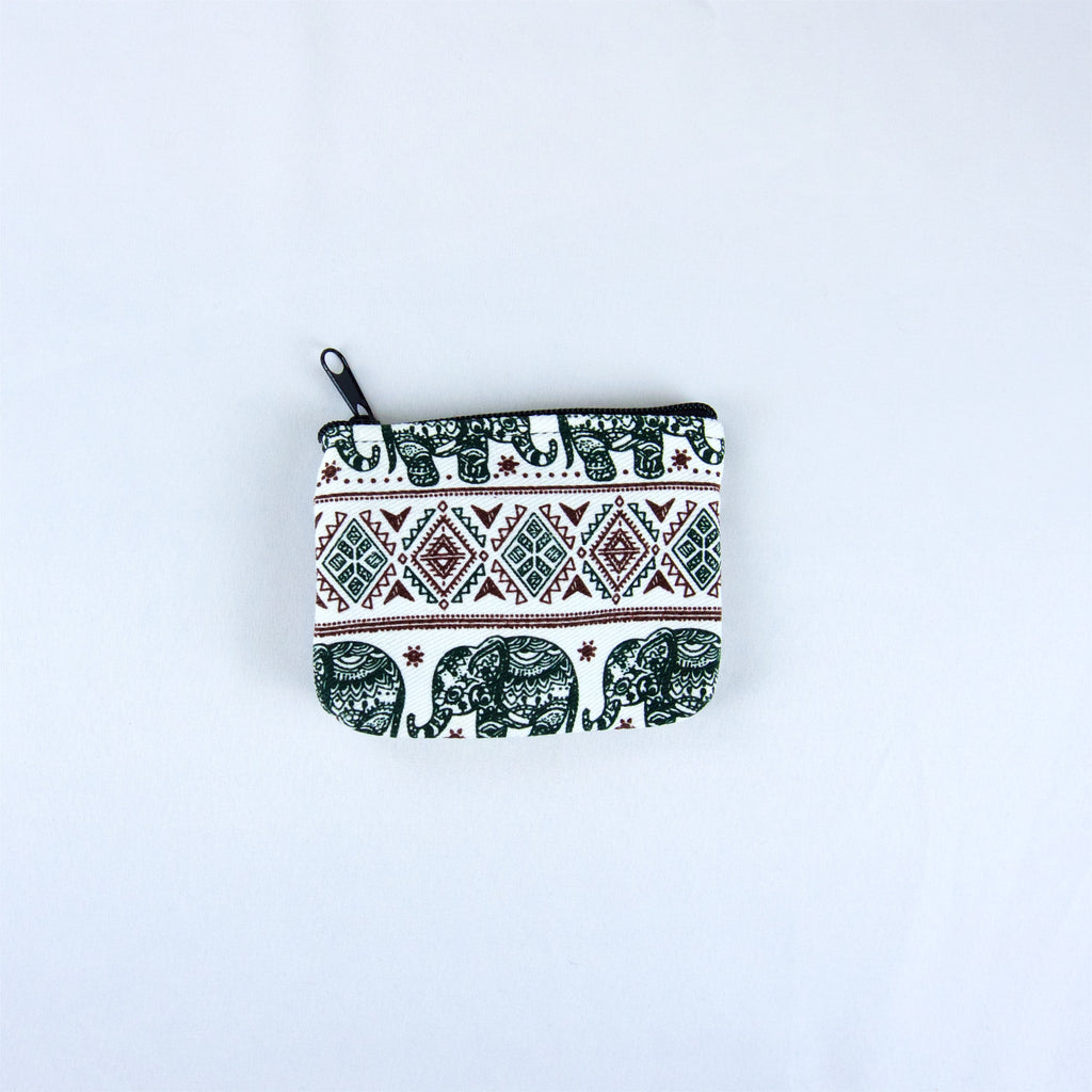 Elephant Pouch | Small - elephant, ethnic, handmade, medium size, organizer, pouch, print - Wander Emporium