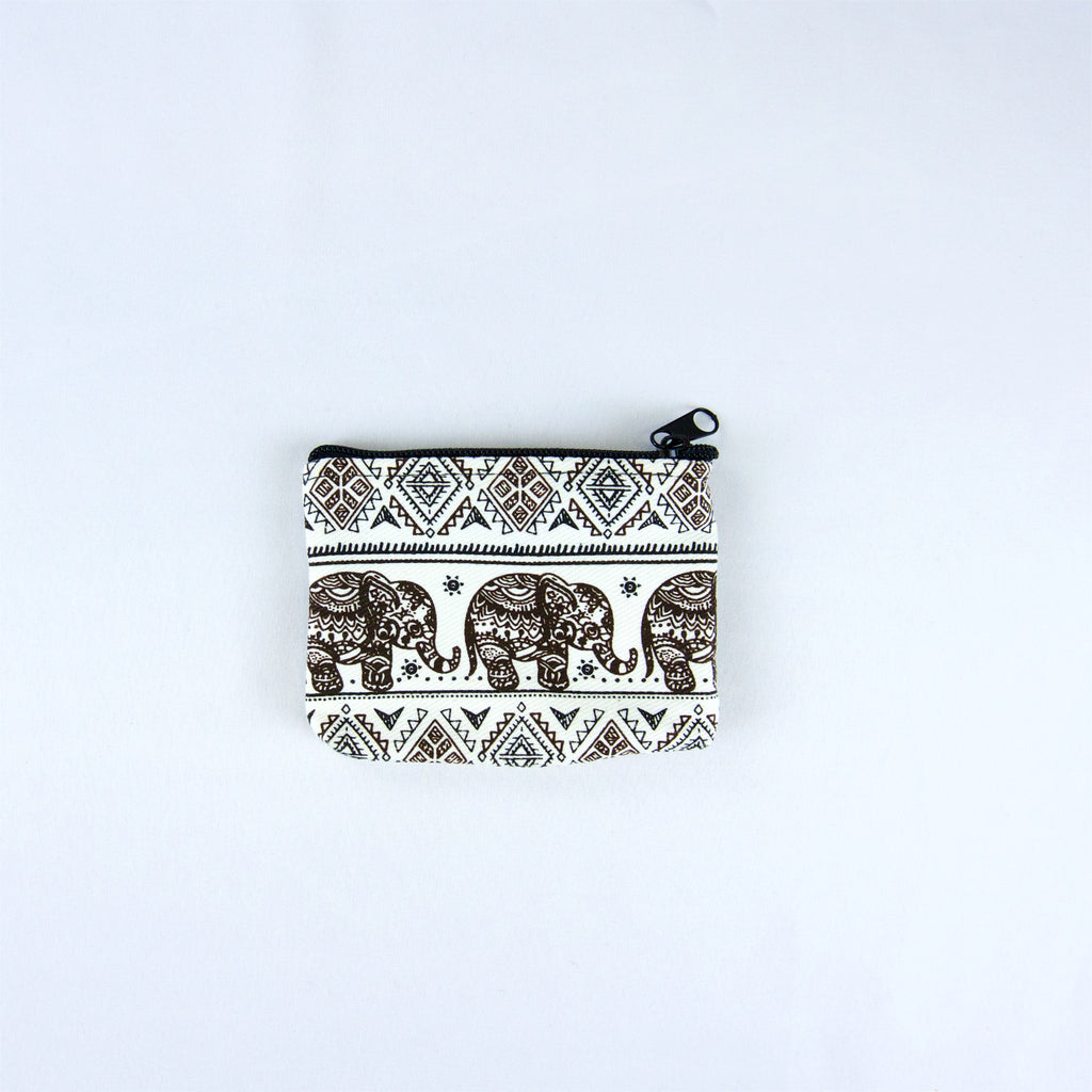 Elephant Pouch | Small - elephant, ethnic, handmade, medium size, organizer, pouch, print - Wander Emporium