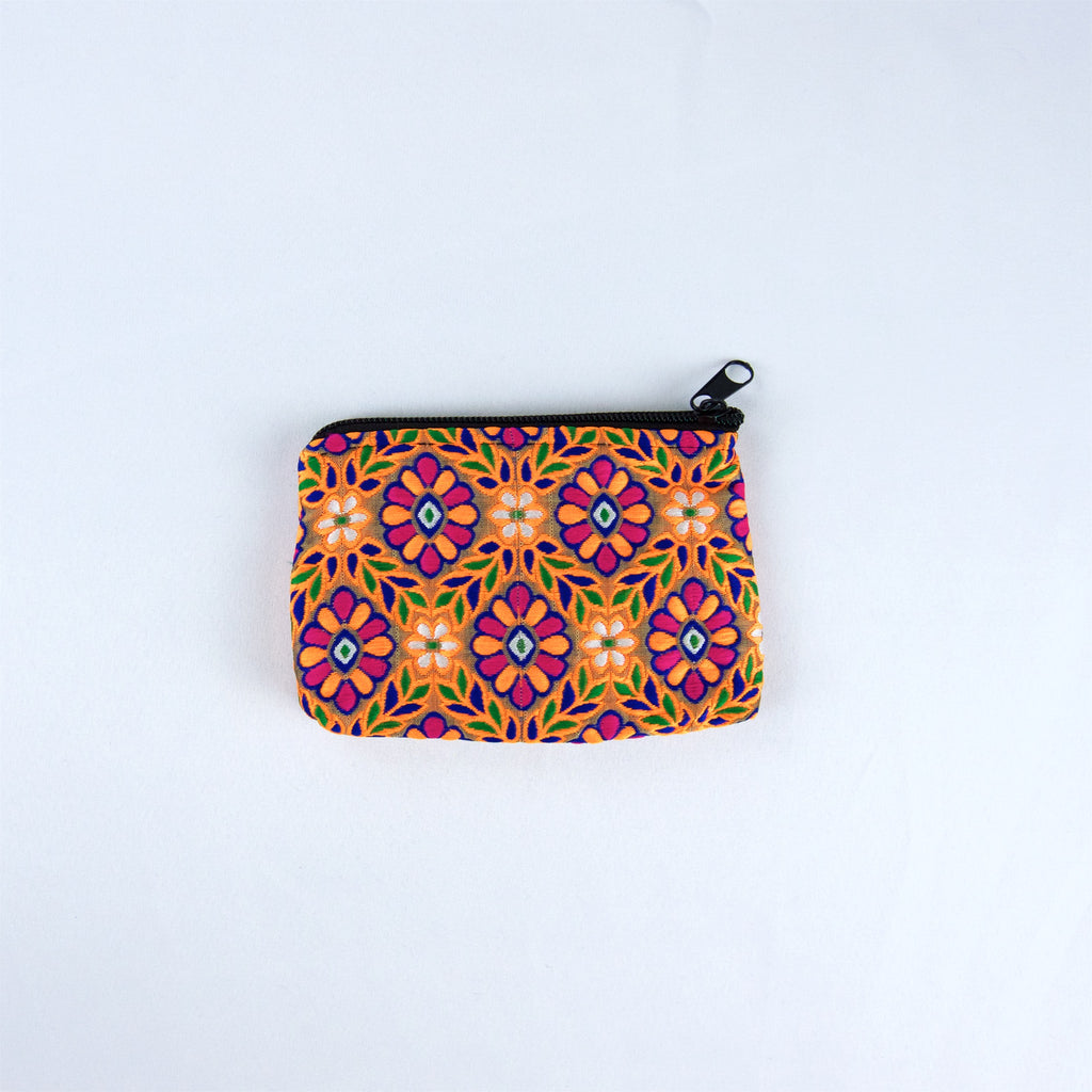 Soft Cloth Pouch | Small - coin purse, embroidered, ethnic, handmade, hill tribe, organizer, pouch, print, small, wallet - Wander Emporium