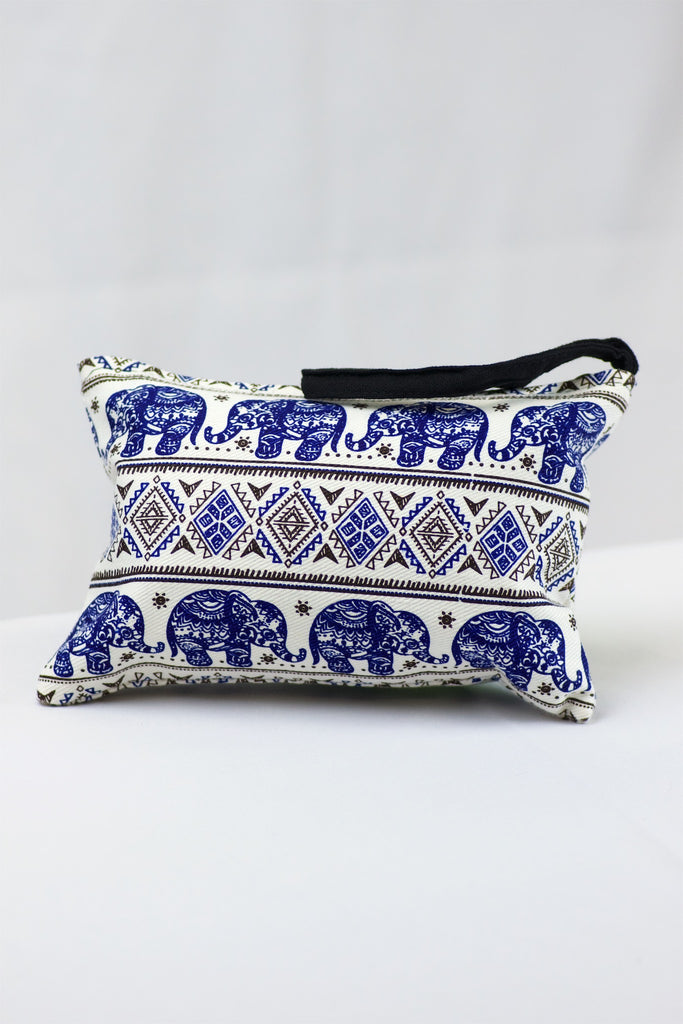 Elephant Pouch | Medium - elephant, ethnic, handmade, medium size, organizer, pouch, print - Wander Emporium