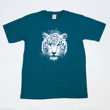 T-Shirt | Tiger - aqua, black, graphic, green, men, new, palm trees, red, suit, t-shirt, teal, tee, tees, tiger, tshirt, unisex - Wander Emporium