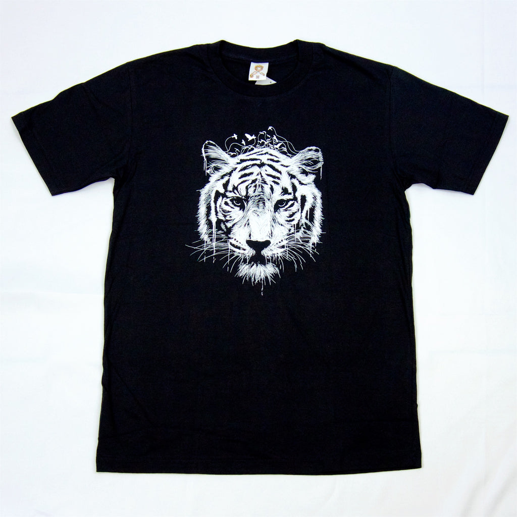 T-Shirt | Tiger - aqua, black, graphic, green, men, new, palm trees, red, suit, t-shirt, teal, tee, tees, tiger, tshirt, unisex - Wander Emporium