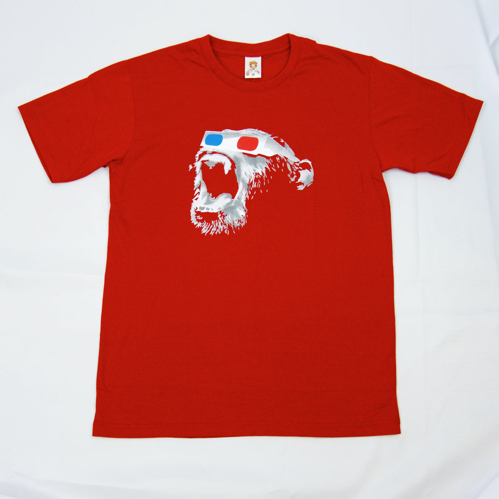 T-Shirt | 3D Monkey - 3d glasses, aqua, black, graphic, green, men, monkey, movie, new, red, suit, t-shirt, teal, tee, tees, tshirt, unisex - Wander Emporium