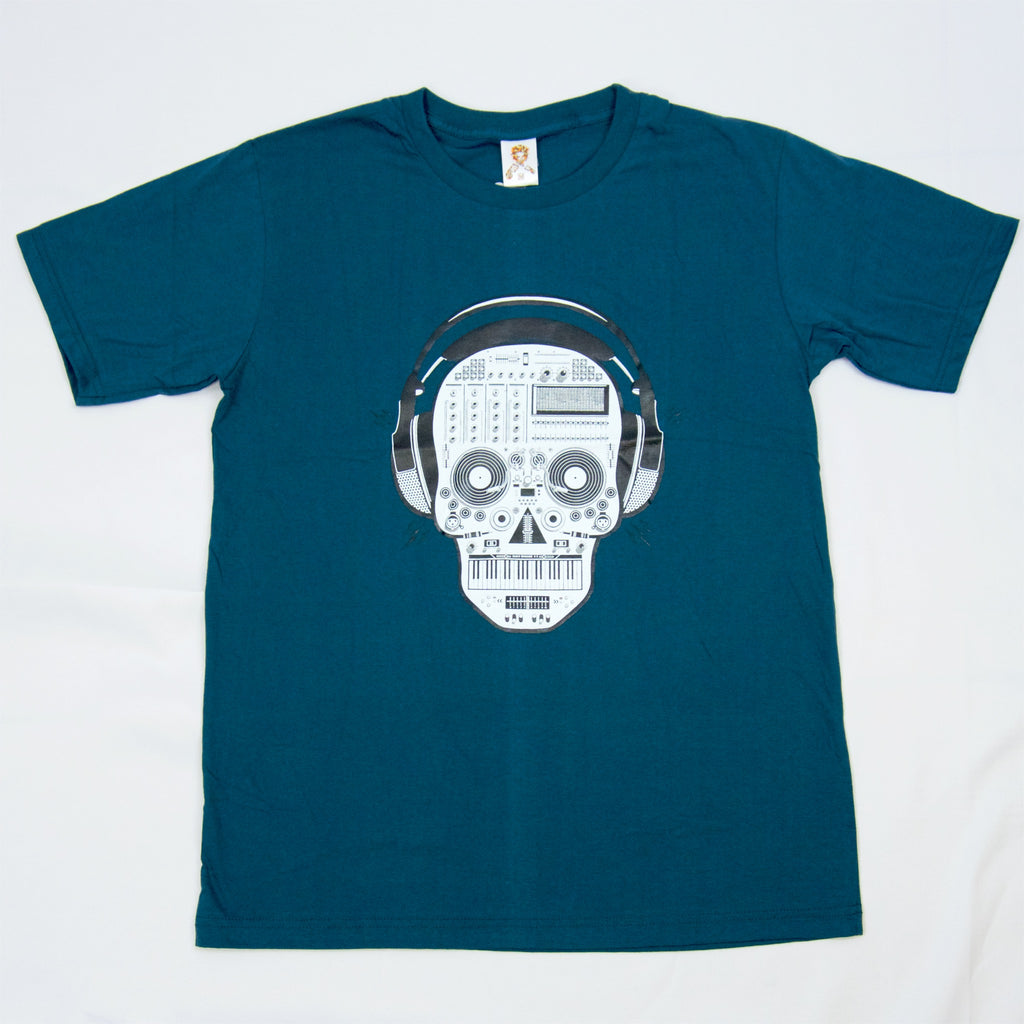 T-Shirt | Headphones - aqua, beats, beatz, black, graphic, green, headphones, men, new, red, sugar skull, t-shirt, teal, tee, tees, tshirt, unisex - Wander Emporium