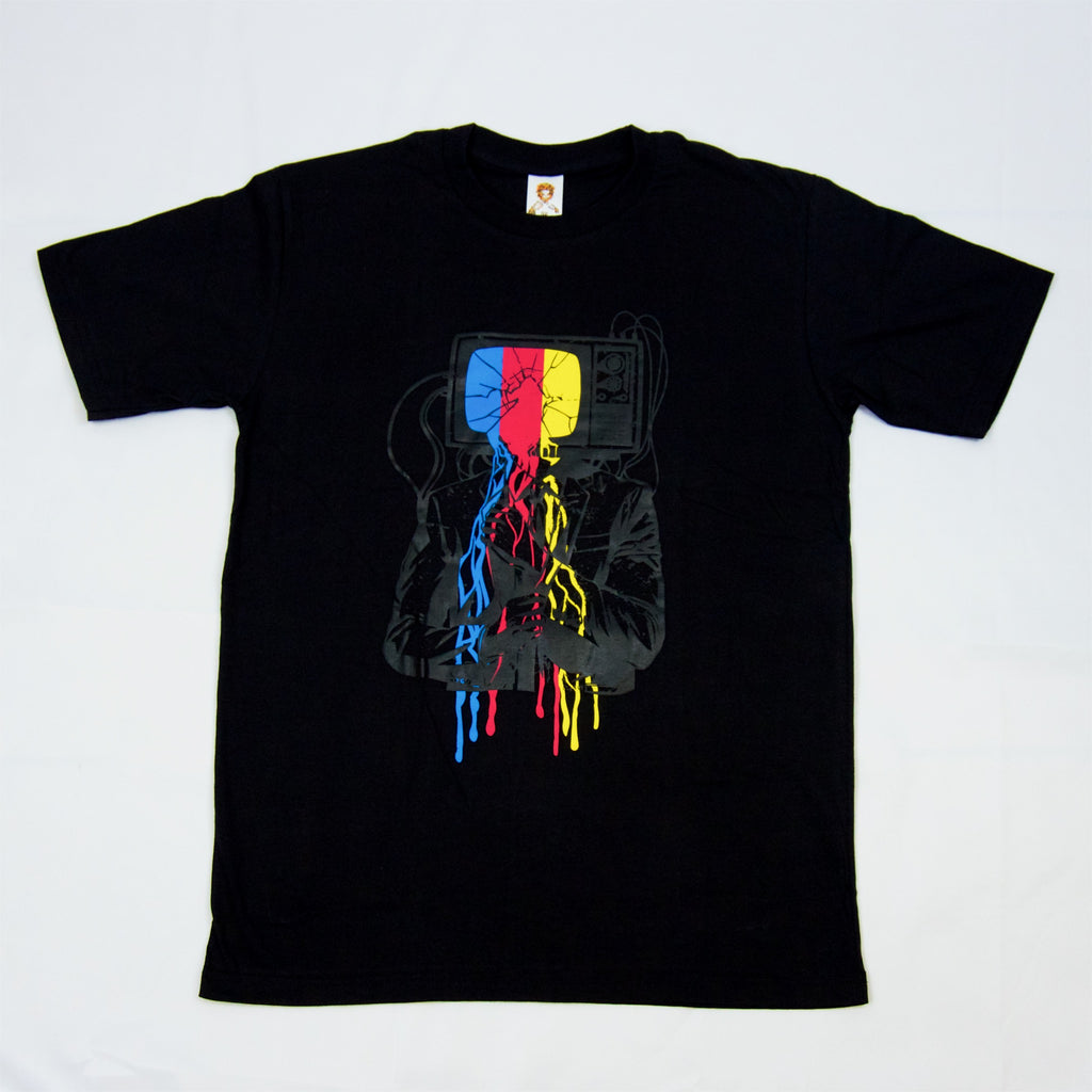 T-Shirt | Tvman - aqua, beats, black, colours, graphic, green, man, men, new, red, sugar skull, suit, t-shirt, teal, tee, tees, tshirt, tv, unisex - Wander Emporium