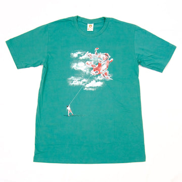 T-Shirt | Koi Kite - aqua, black, graphic, green, halloween, men, new, night owl, red, skull, t-shirt, teal, tee, tees, tshirt, unisex - Wander Emporium