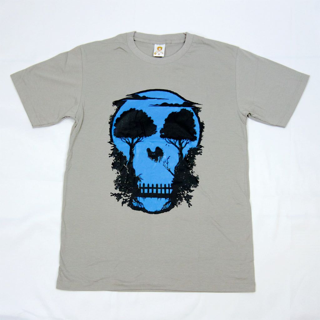 T-Shirt | Skull & Owl - aqua, black, graphic, green, halloween, men, new, night owl, red, skull, t-shirt, teal, tee, tees, tshirt, unisex - Wander Emporium