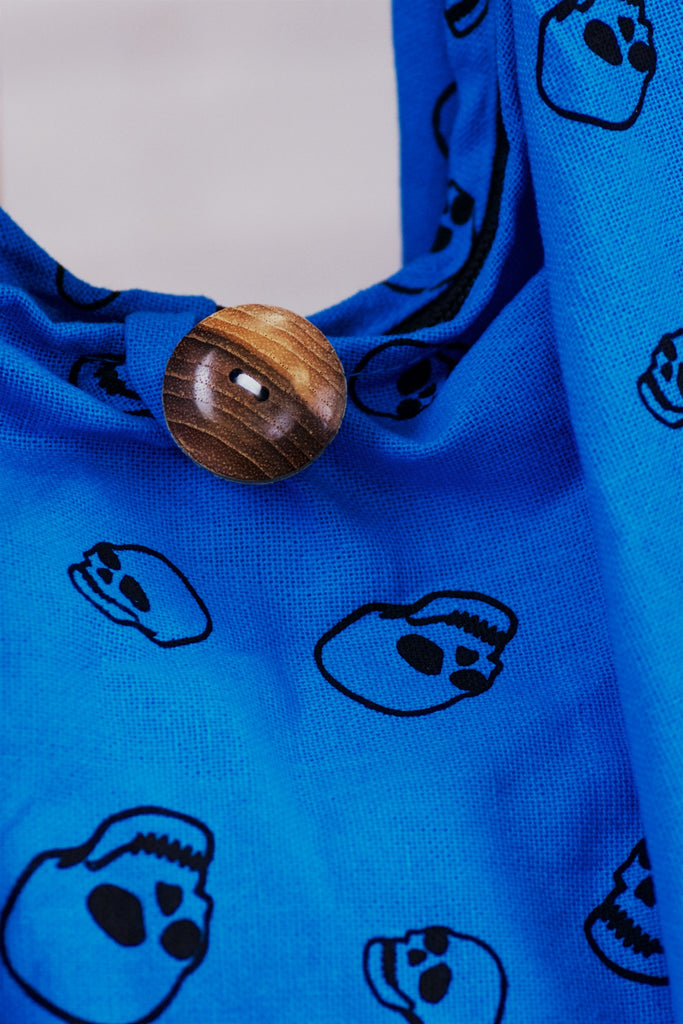 Shoulder Bag | Skull - bag, balck, beach bag, blue, book bag, day bag, gymsack, hobo bag, red, shoulder, skull drawing, sling bag, tote bag - Wander Emporium