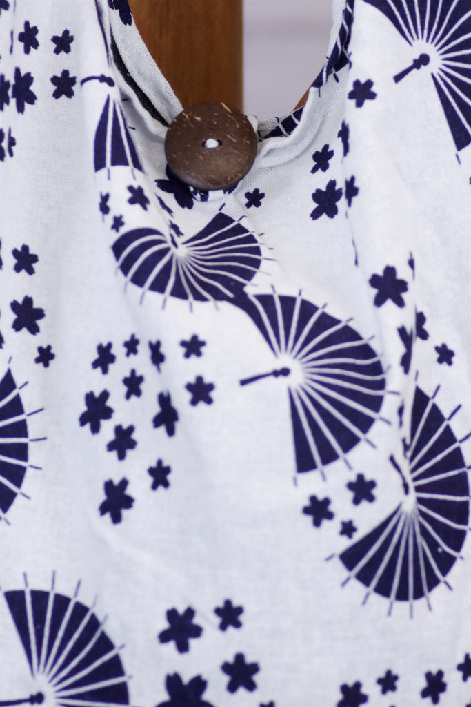 Shoulder Bag | Japanese Fans - bag, beach bag, blue, book bag, day bag, Fans, gymsack, hobo bag, japanese, shoulder, sling bag, tote bag - Wander Emporium