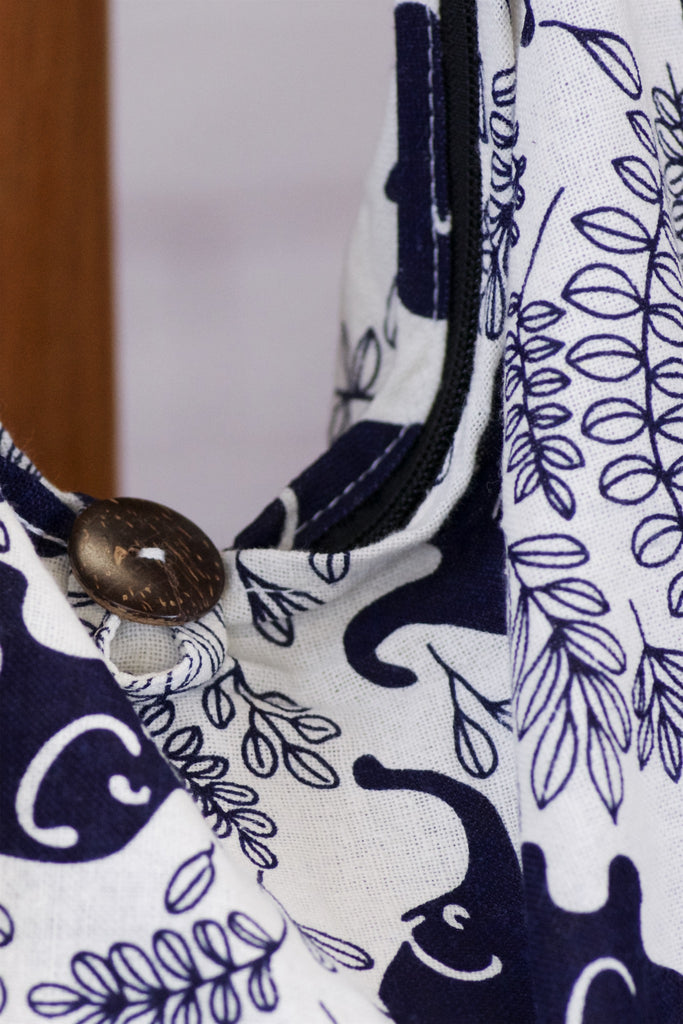 Shoulder Bag | Baby Elephants - baby, bag, beach bag, blue, book bag, day bag, elephant, gymsack, hobo bag, shoulder, sling bag, tote bag - Wander Emporium