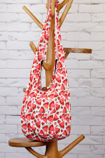 Shoulder Bag | Watermelon - bag, beach bag, blue, book bag, day bag, gymsack, hobo bag, shoulder, sling bag, strawberry, tote bag, watremelon - Wander Emporium