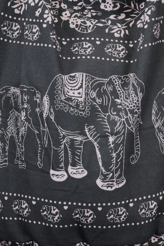 Shoulder Bag | Elephants - baby, bag, beach bag, black, black and white, blue, book bag, day bag, elephant, green, gymsack, hobo bag, red, shoulder, sling bag, tote bag - Wander Emporium