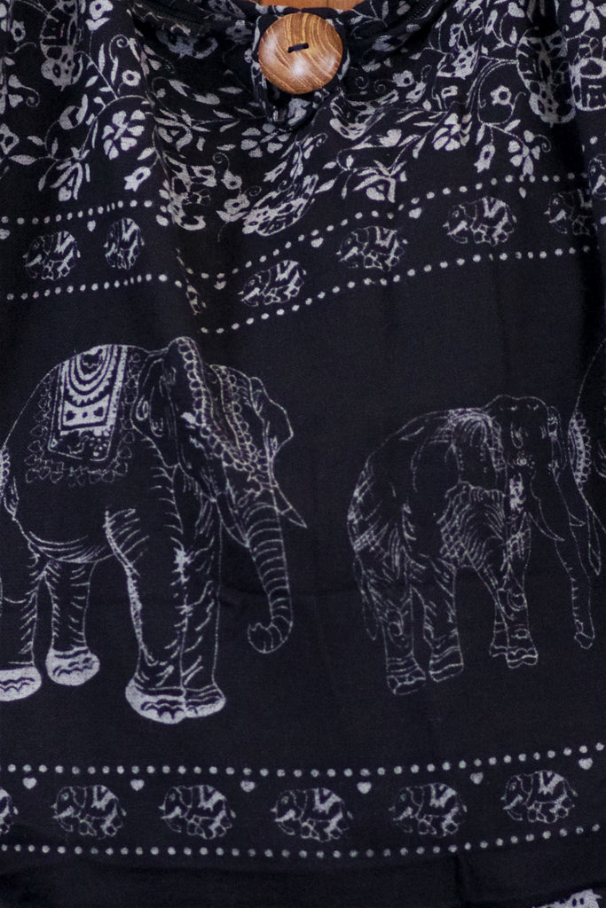 Shoulder Bag | Elephants - baby, bag, beach bag, black, black and white, blue, book bag, day bag, elephant, green, gymsack, hobo bag, red, shoulder, sling bag, tote bag - Wander Emporium