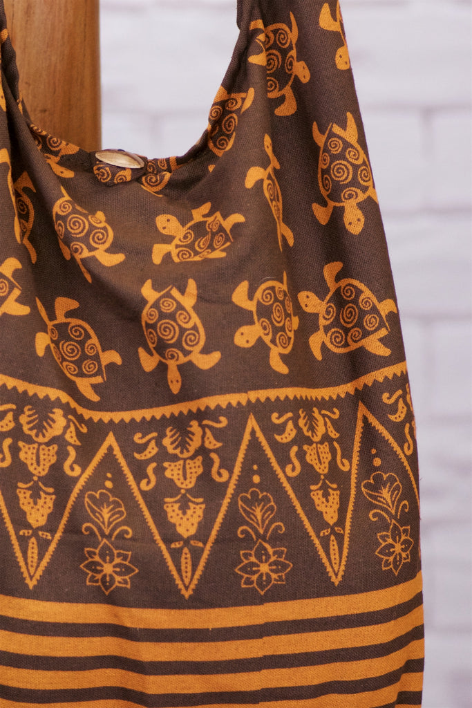 Shoulder Bag | Turtles - baby, bag, beach bag, black, black and white, blue, book bag, day bag, elephant, green, gymsack, hobo bag, red, shoulder, sling bag, tote bag - Wander Emporium