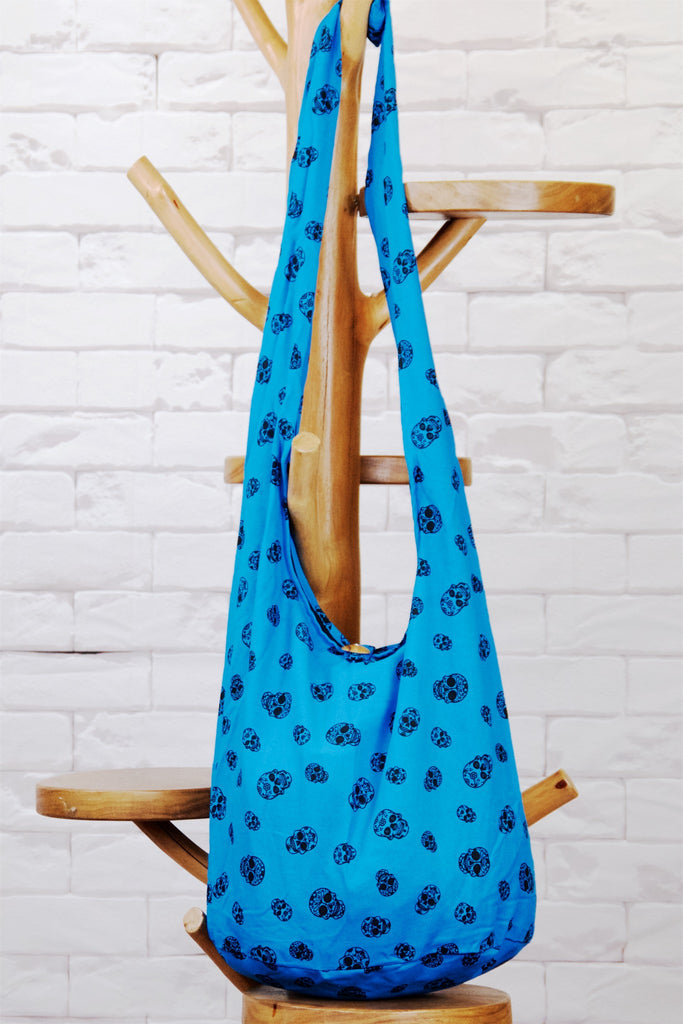 Shoulder Bag | Sugar Skull - bag, balck, beach bag, blue, book bag, day bag, gymsack, hobo bag, red, shoulder, sling bag, sugar skull, tote bag - Wander Emporium