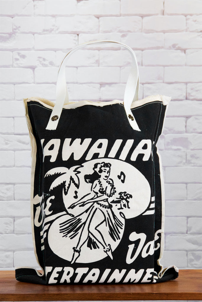 XL Tote Bag | Holiday - bag, beach bag, black and white, canvas, canvas tote, drawing, galaxy, hand printed, Hawaii, Hawaiian, Hawaiian dance, Hawaiian vibes, holiday, Large, laundry bag, Shopper, Tote, tote bag, travel, XL tote - Wander Emporium